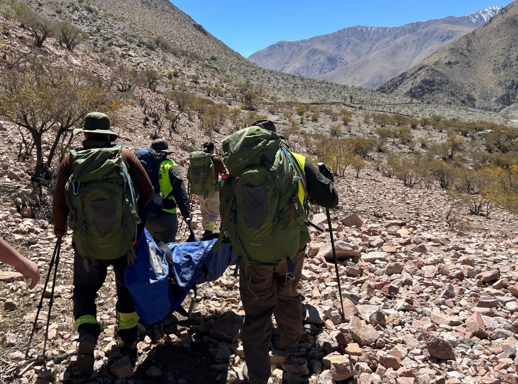 "Rescate del cuerpo momificado en cordillera de Alto del Carmen"